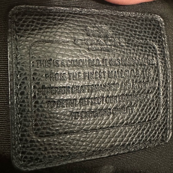 COACH WOMEN’S SIGNATURE STREET ZIP TOTE BLACK/ BROWN - Picture 4 of 15